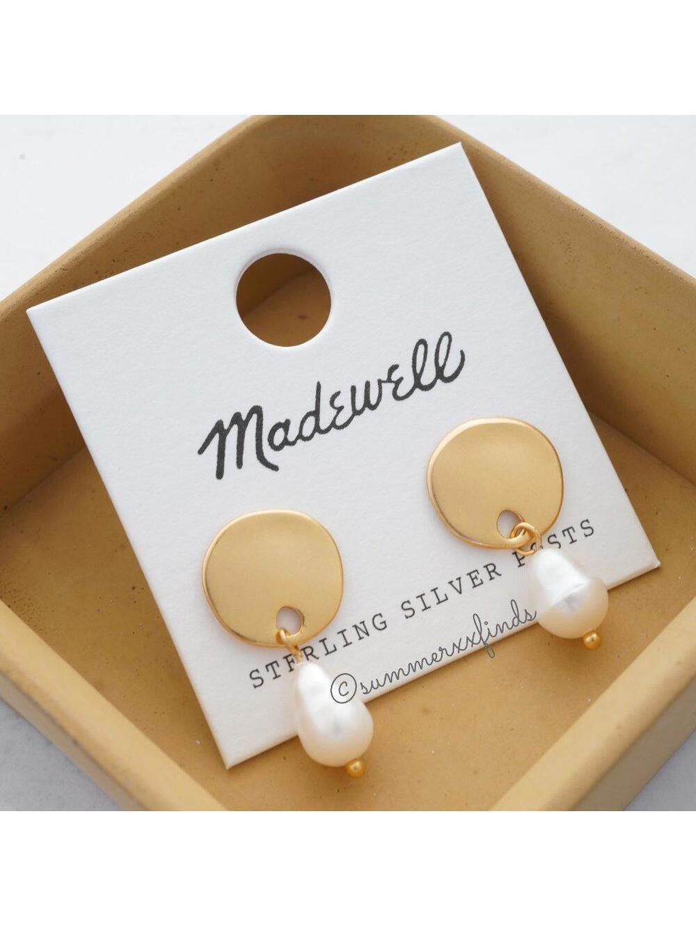 Madewell Pearl Disc Earrings